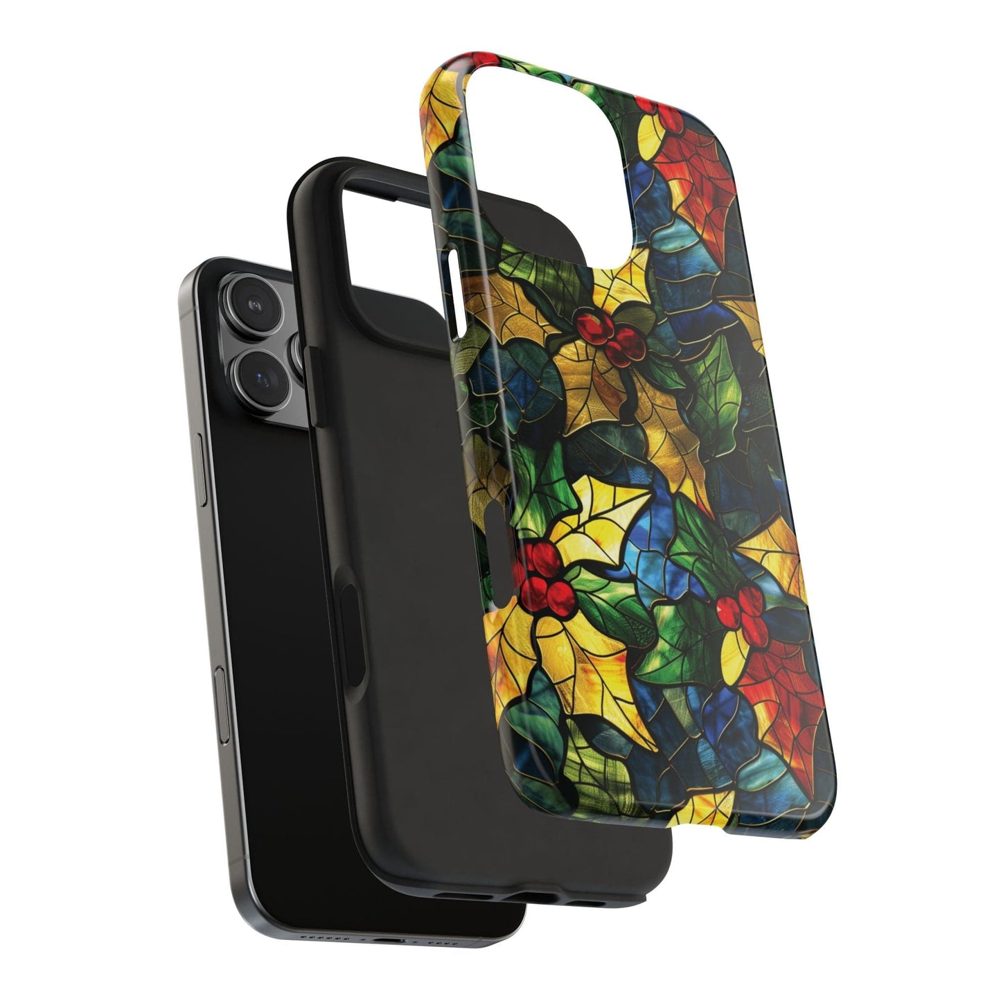 Stained Glass Holly Phone Case