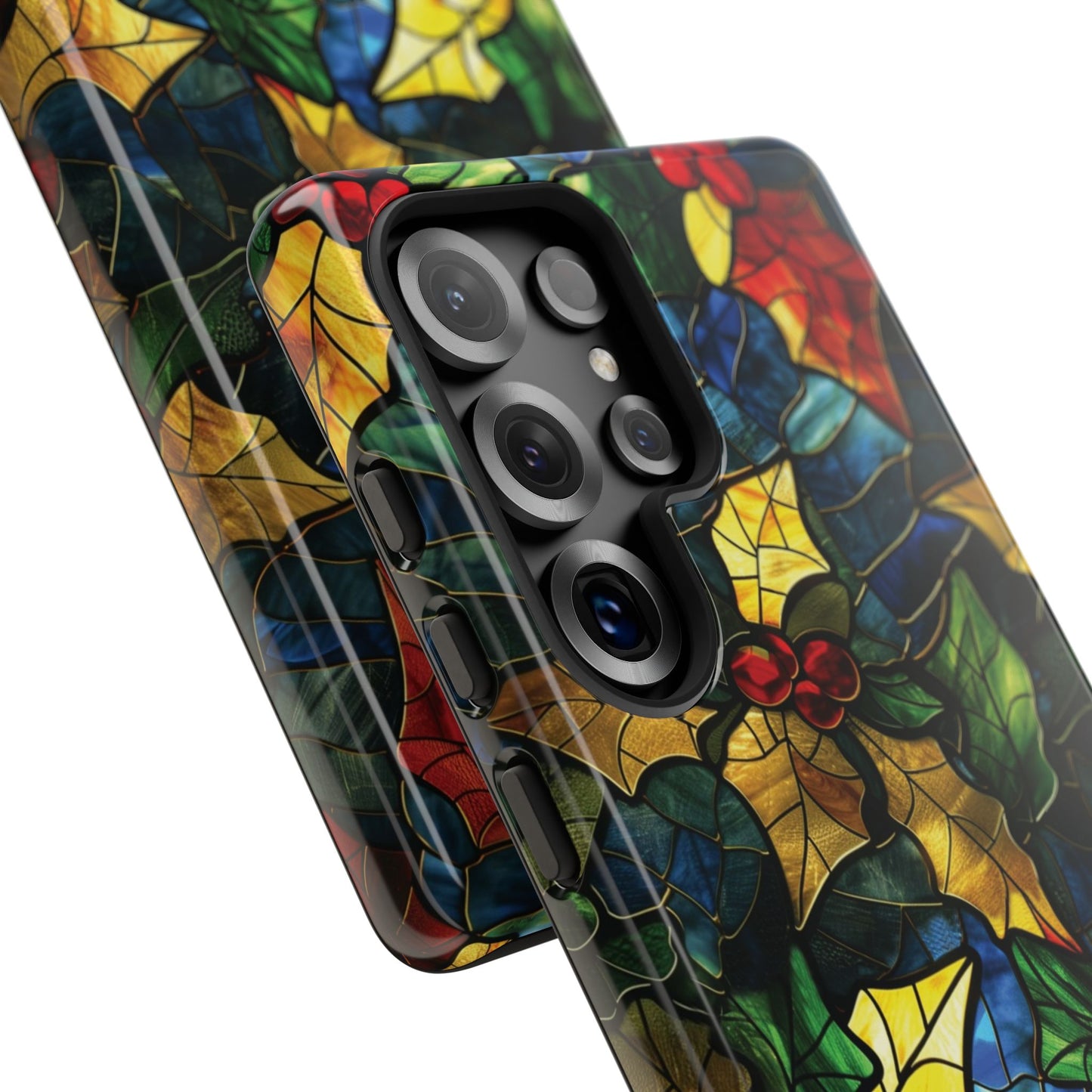 Stained Glass Holly Tough Phone Case