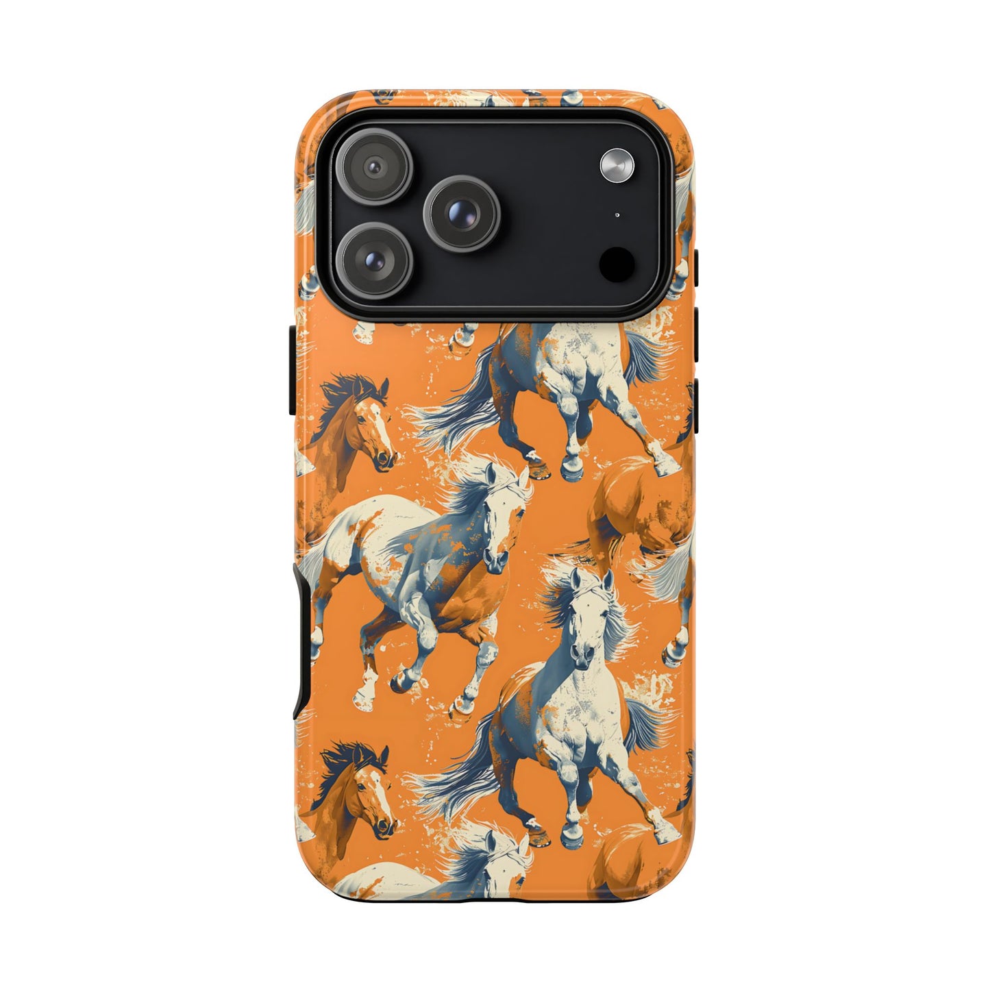 Orange Horses Tough Phone Case