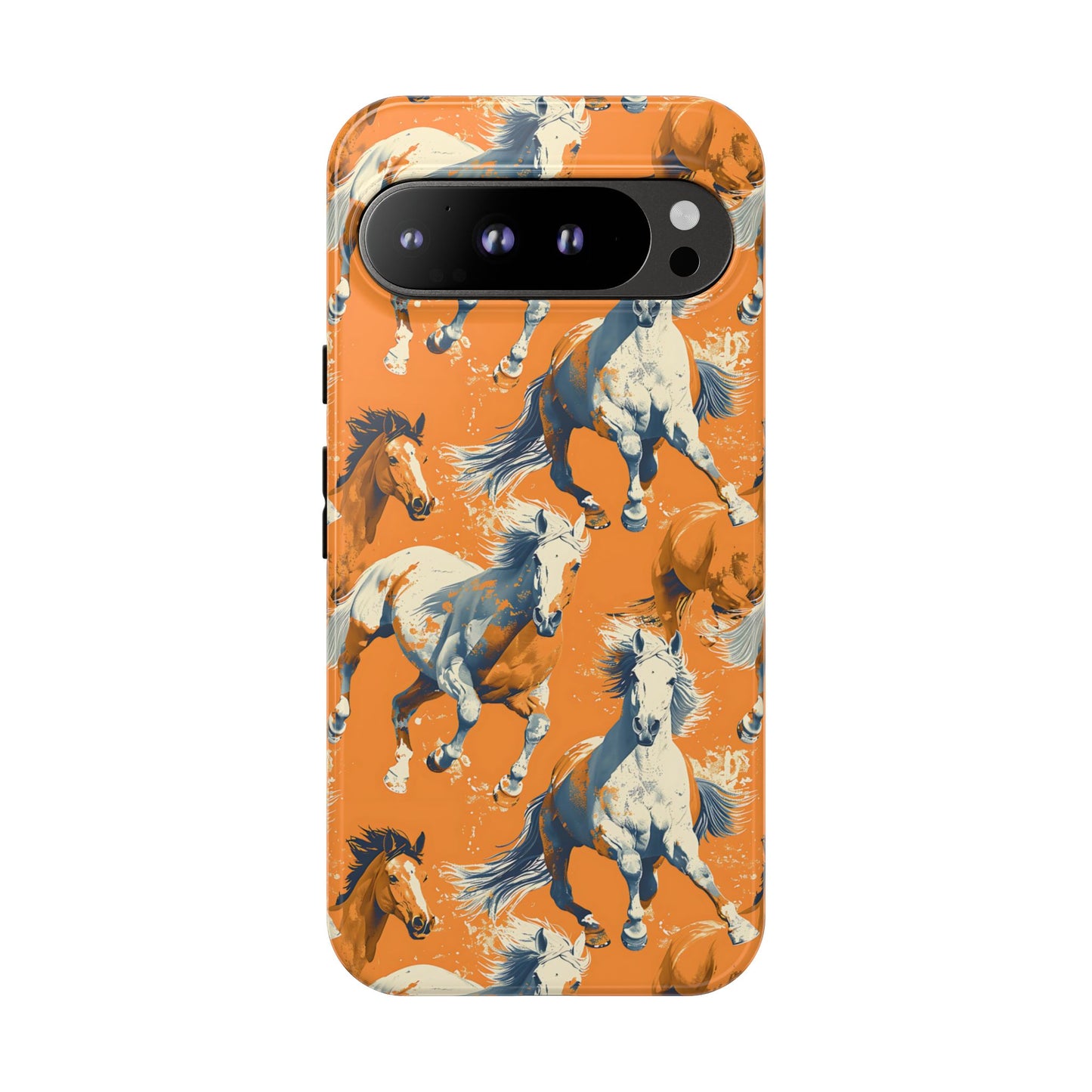 Orange Horses Tough Phone Case