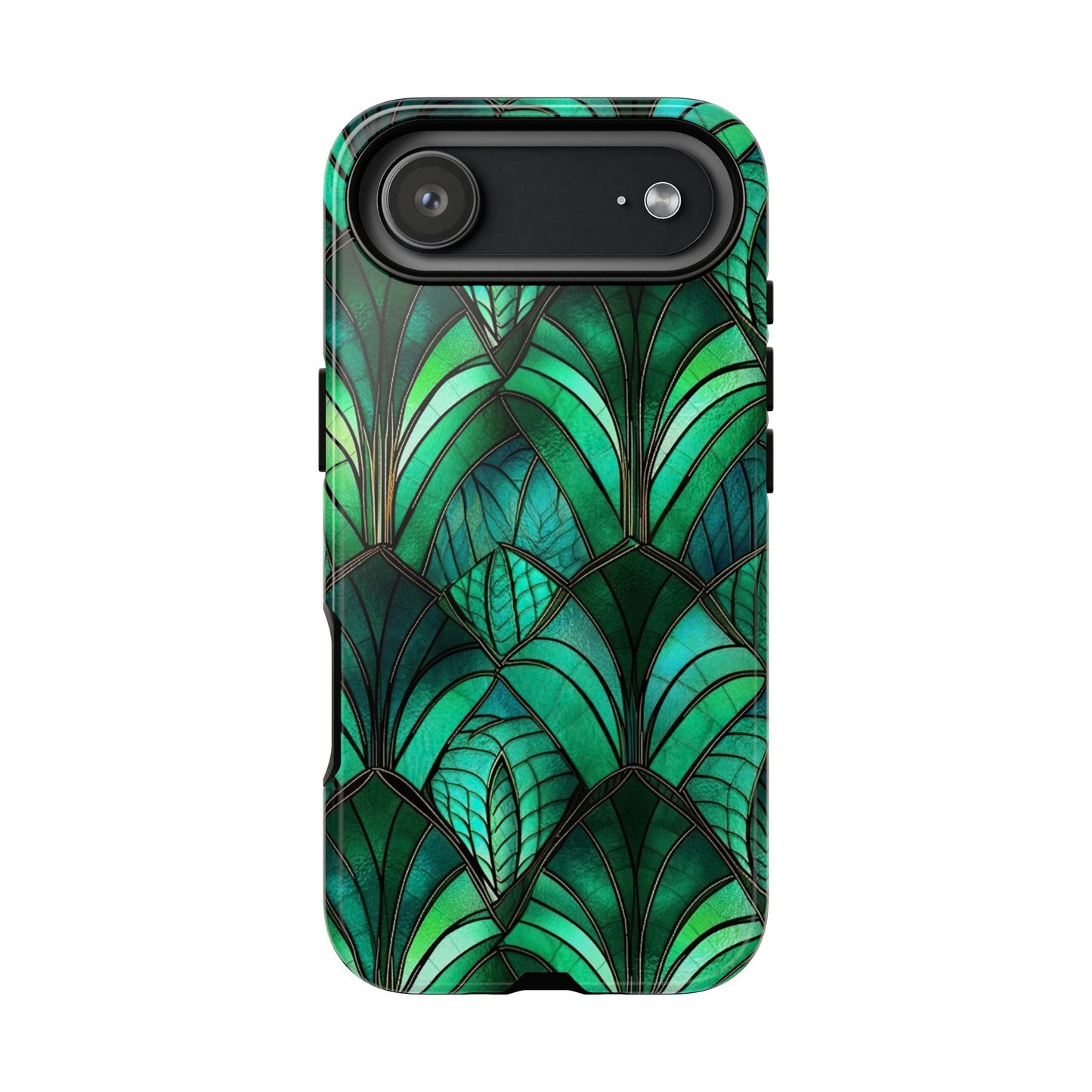 Emerald Green Stained Glass Tough Phone Case