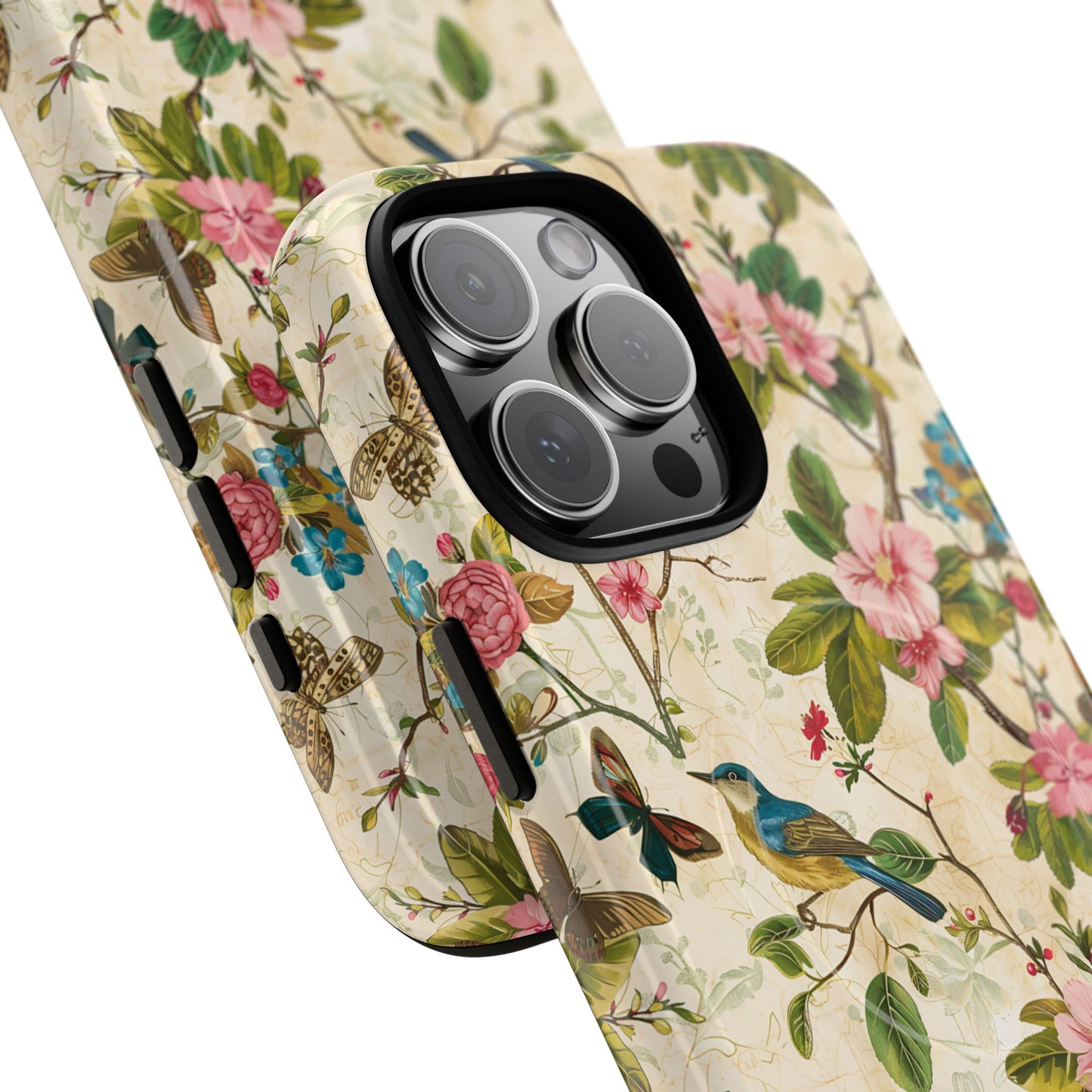 Birds Butterflies-Pink Magnetic Case
