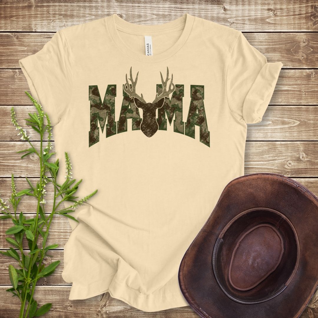 Camo Deer Mama T-shirt