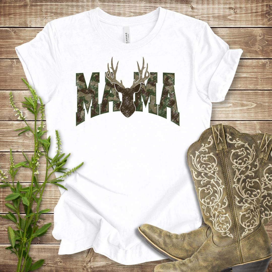 Camo Deer Mama T-shirt