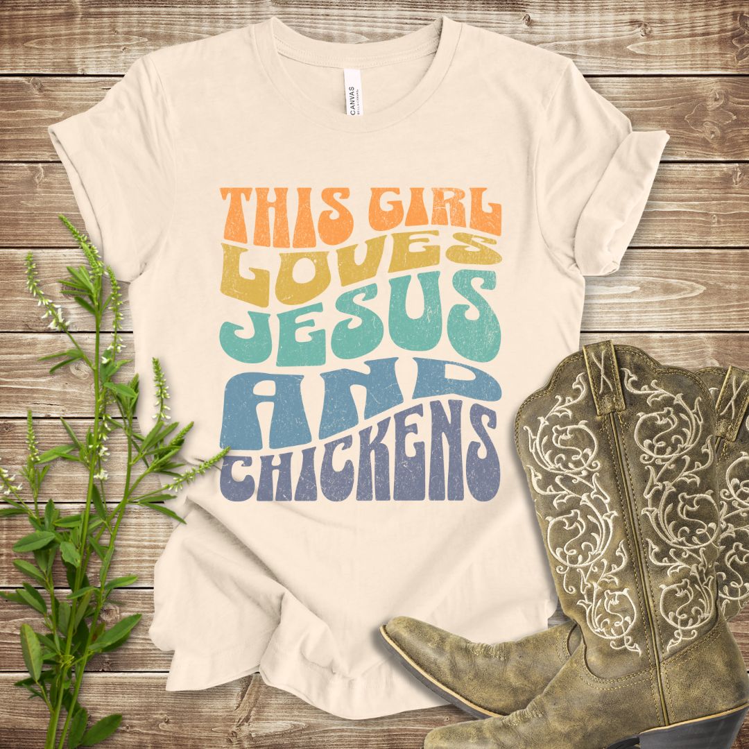 This Girl Loves Jesus and Chickens T-shirt