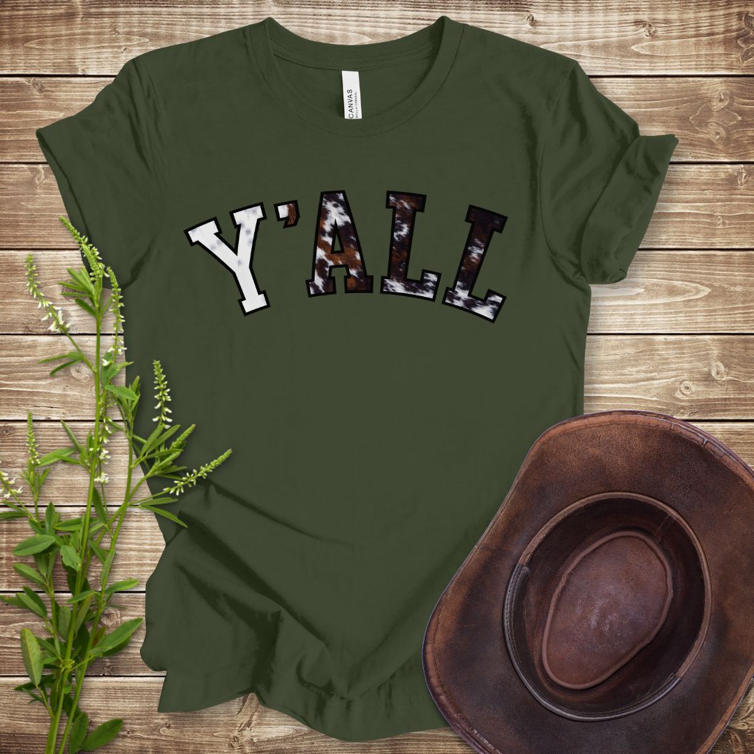 Y'all Cowhide T-shirt