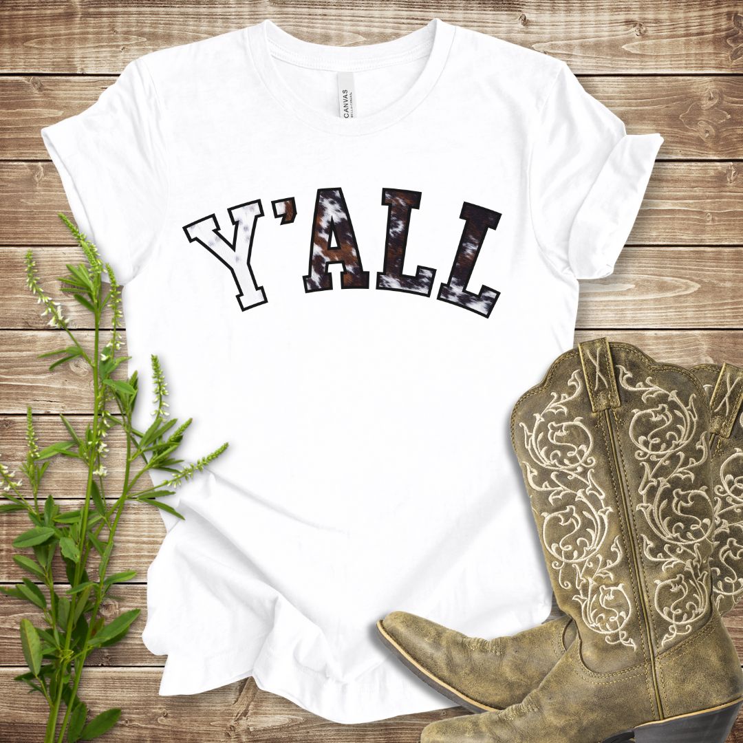 Y'all Cowhide T-shirt