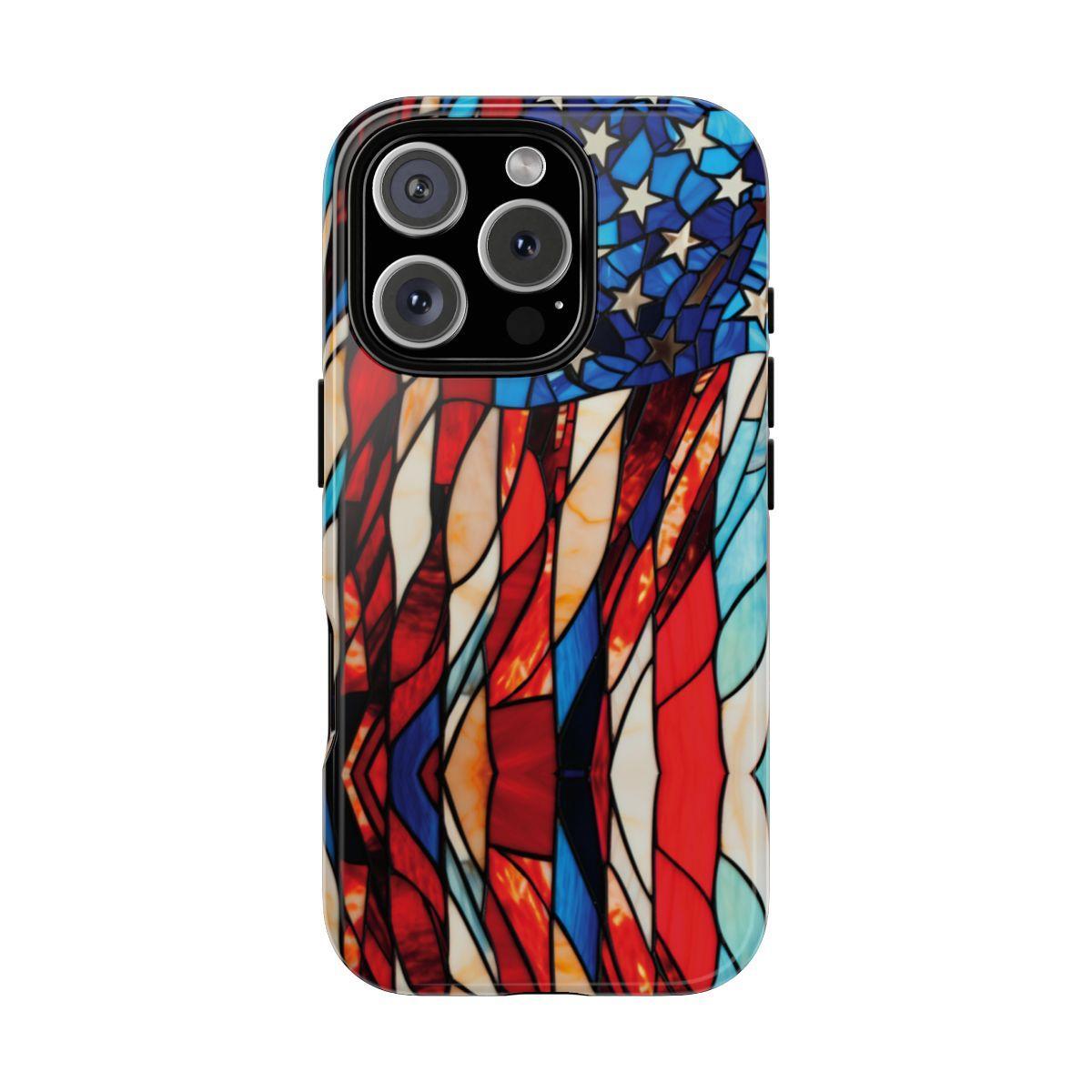 American Flag Stained Glass Patriotic Tough Case