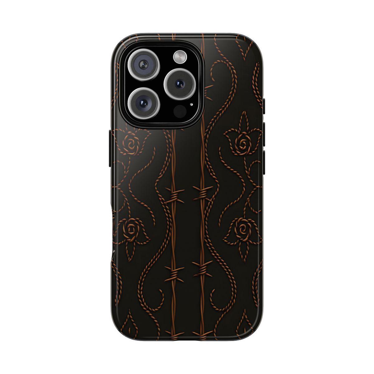 Black Copper Vine Stitch Tough Case