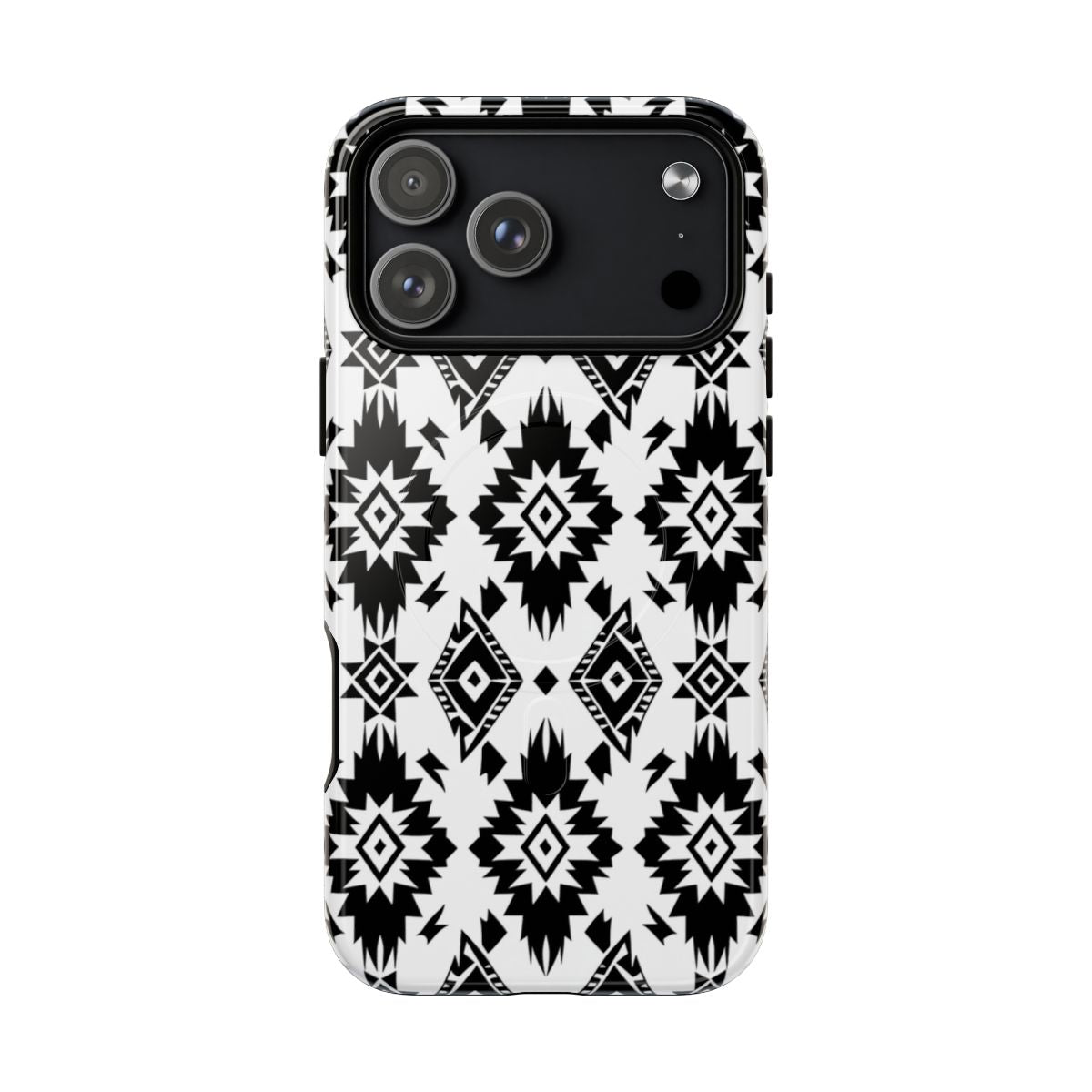 Black White Aztec Magnetic Case