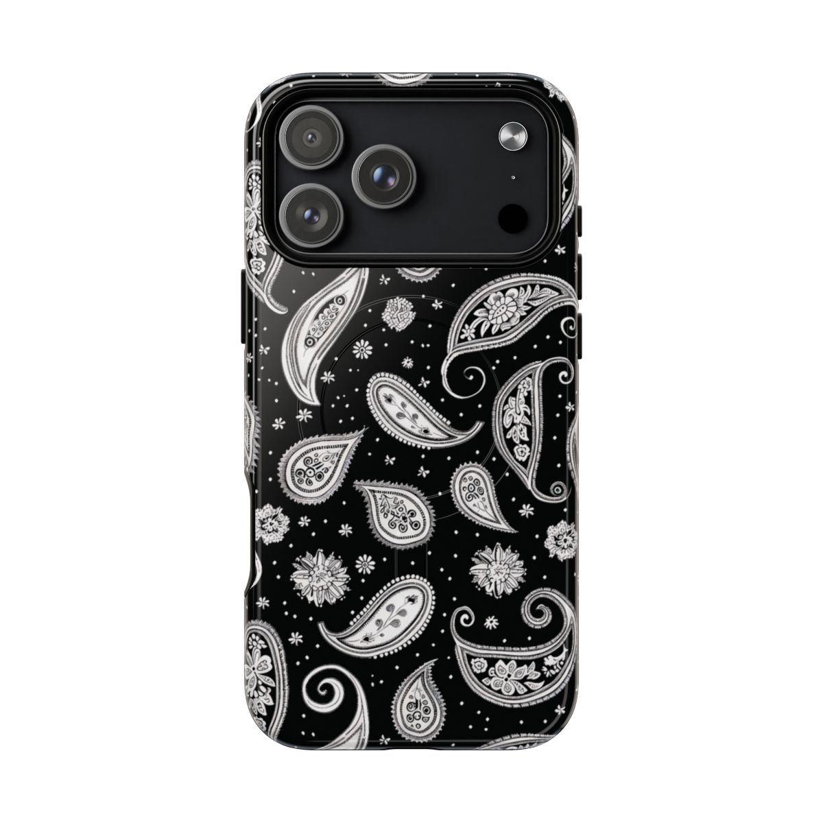 Black White Paisley Magnetic Case