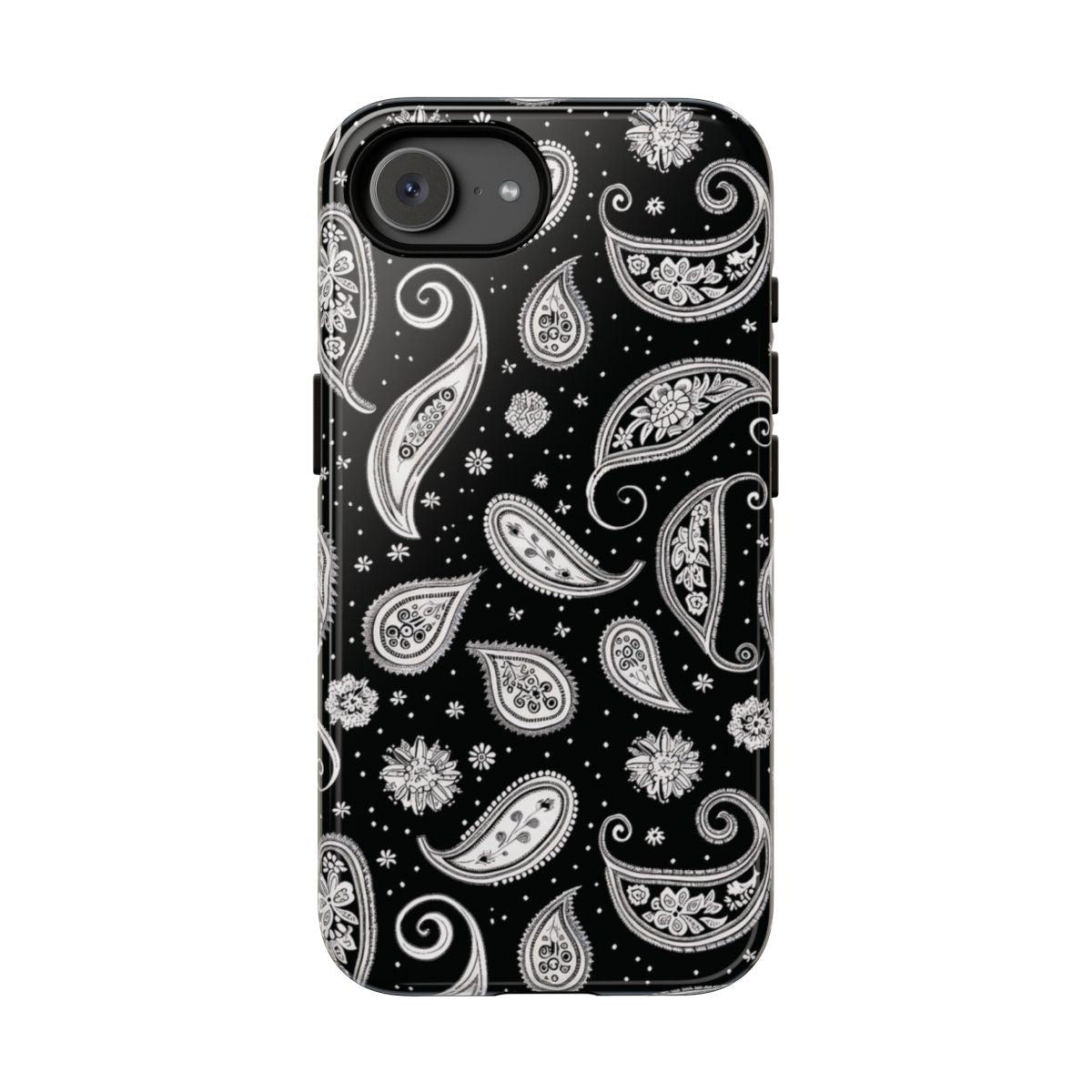Black White Paisley Tough Case - iPhone 16e