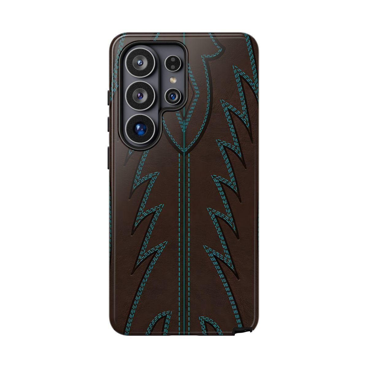 Boot Closeup Brown Turquoise Tough Case