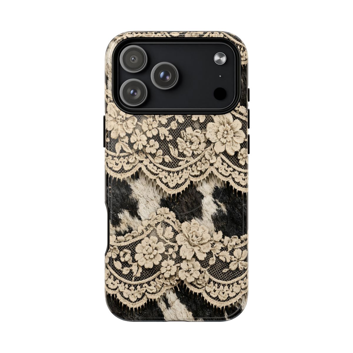 Cowhide Lace Magnetic Case