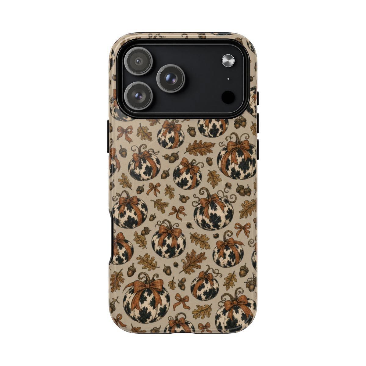 Cowhide Pumpkin Bows Magnetic Case - iPhone 18 Pro Max