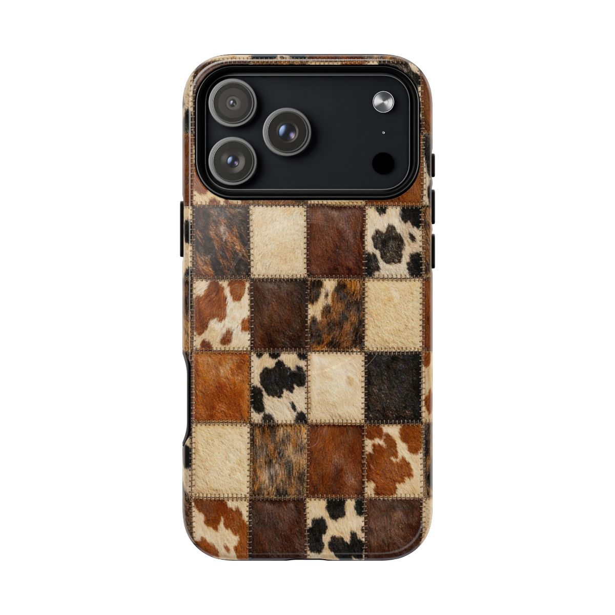 Cowhide Quilt Magnetic Case