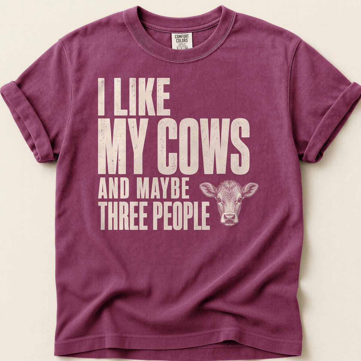 Cows And Three People T-shirt on Berry