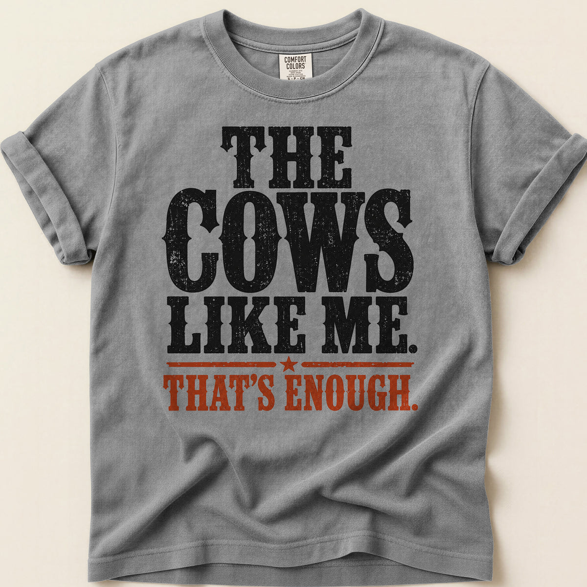 Cows Like Me T-shirt on Grey