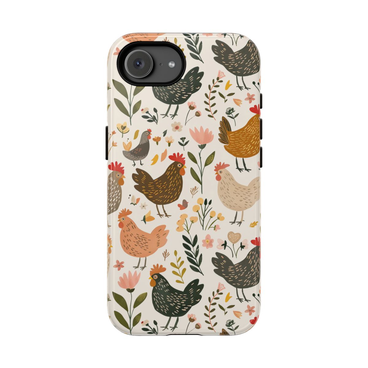 Floral Chickens Tough Case - iPhone 16e