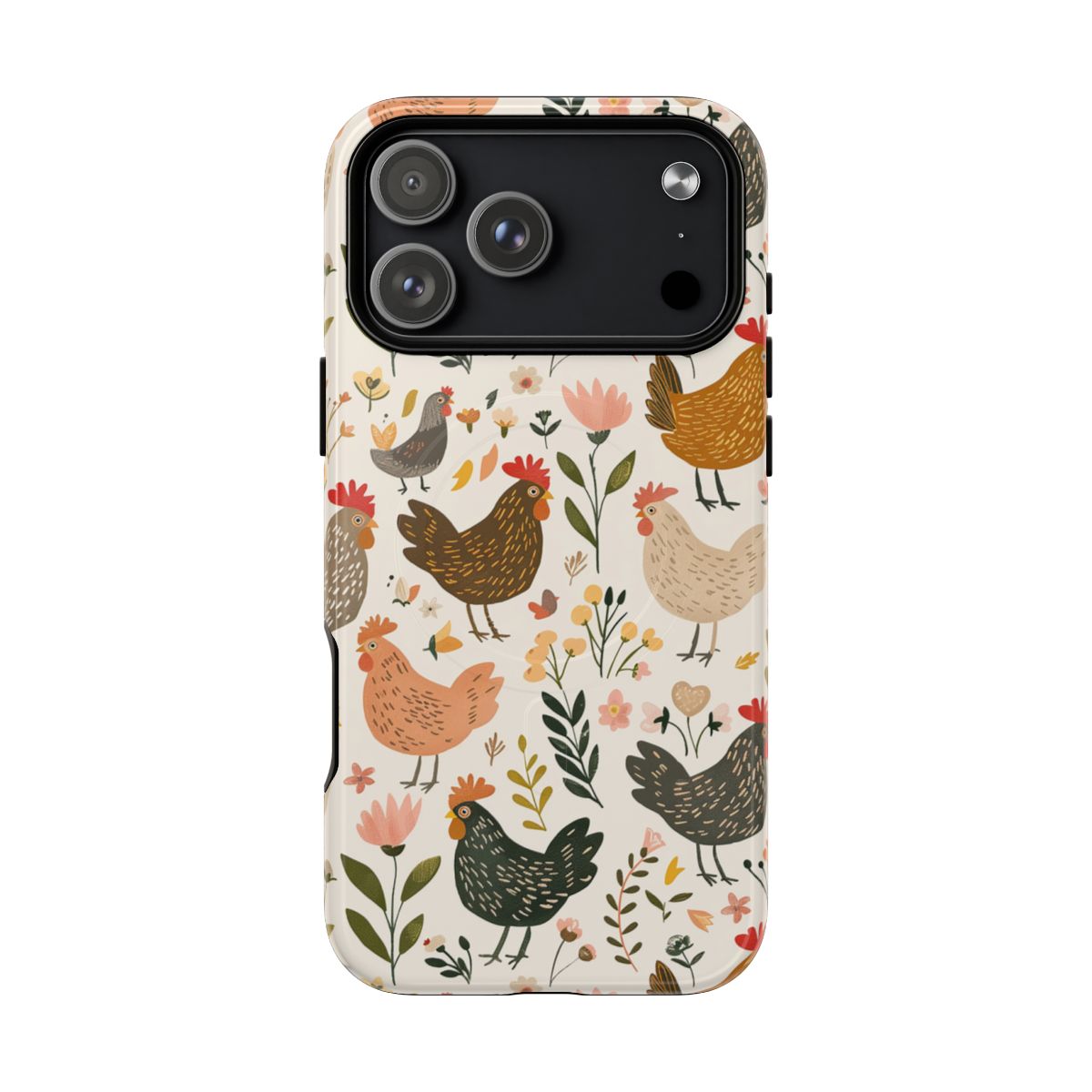 Floral Chickens Magnetic Case