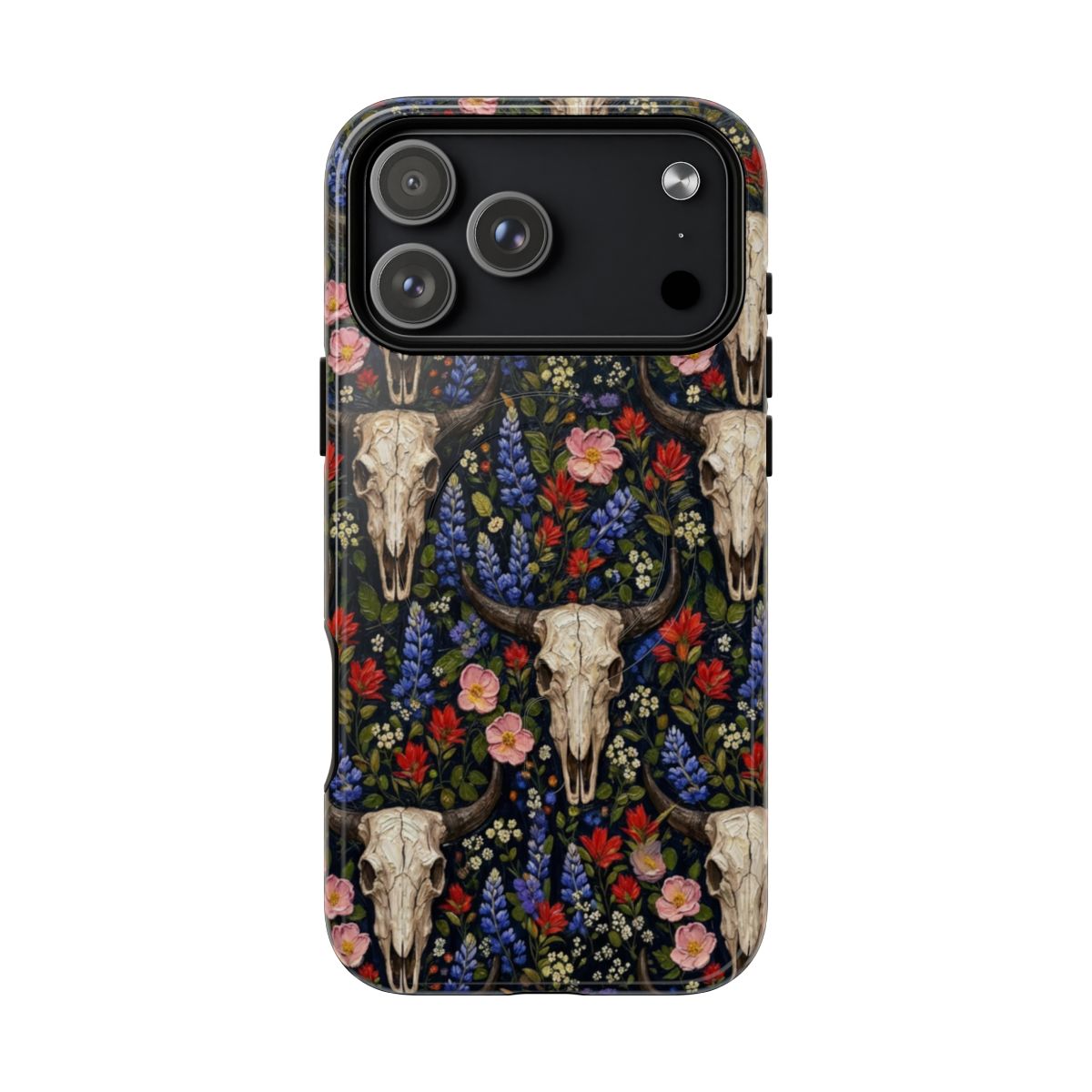 Floral Skull Magnetic Case