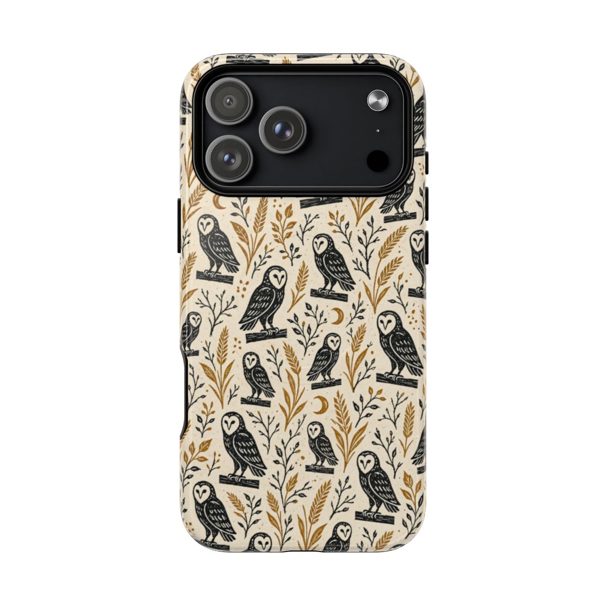 Linocut Barn Owls Magnetic Case - iPhone 18 Pro Max