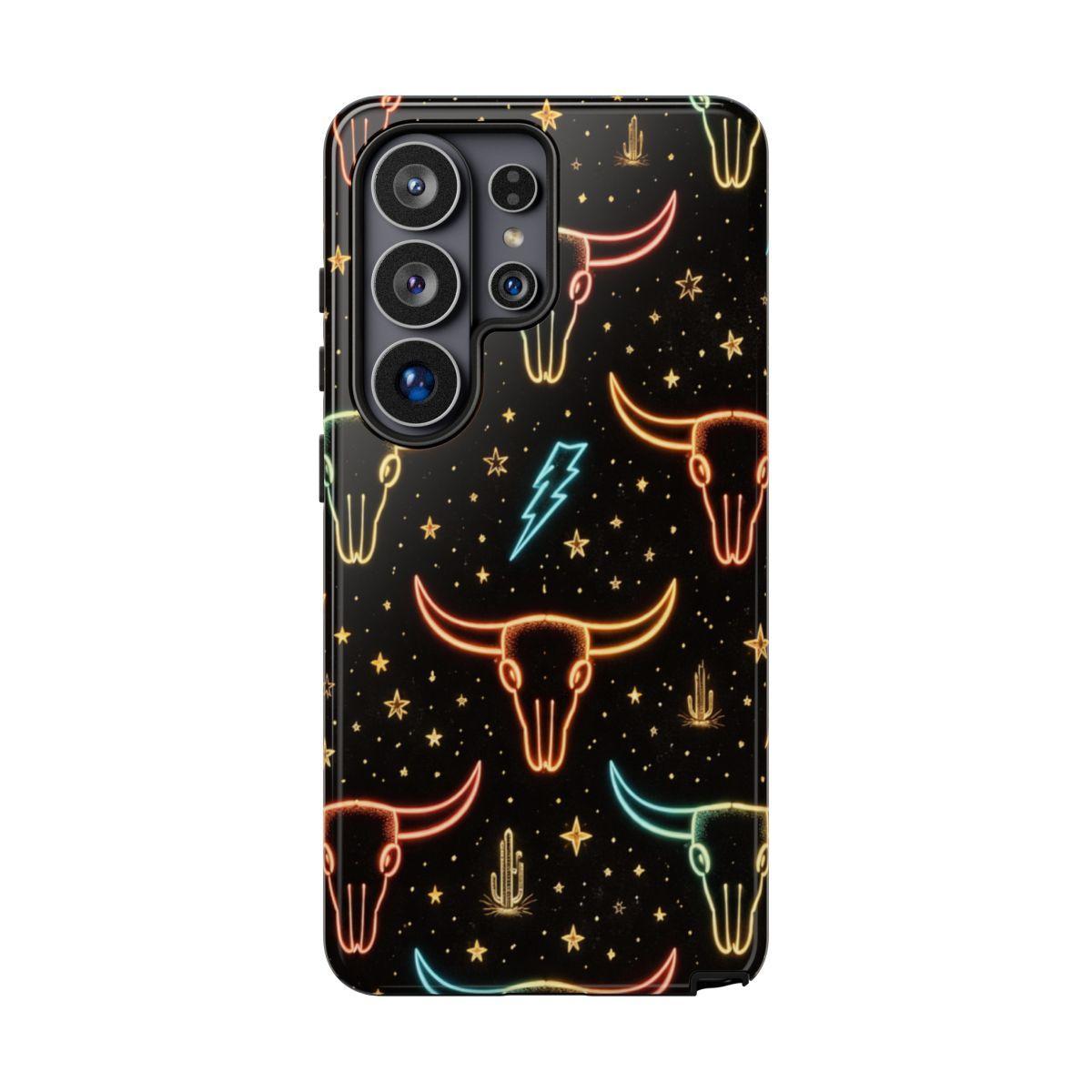 Neon Longhorns Tough Case