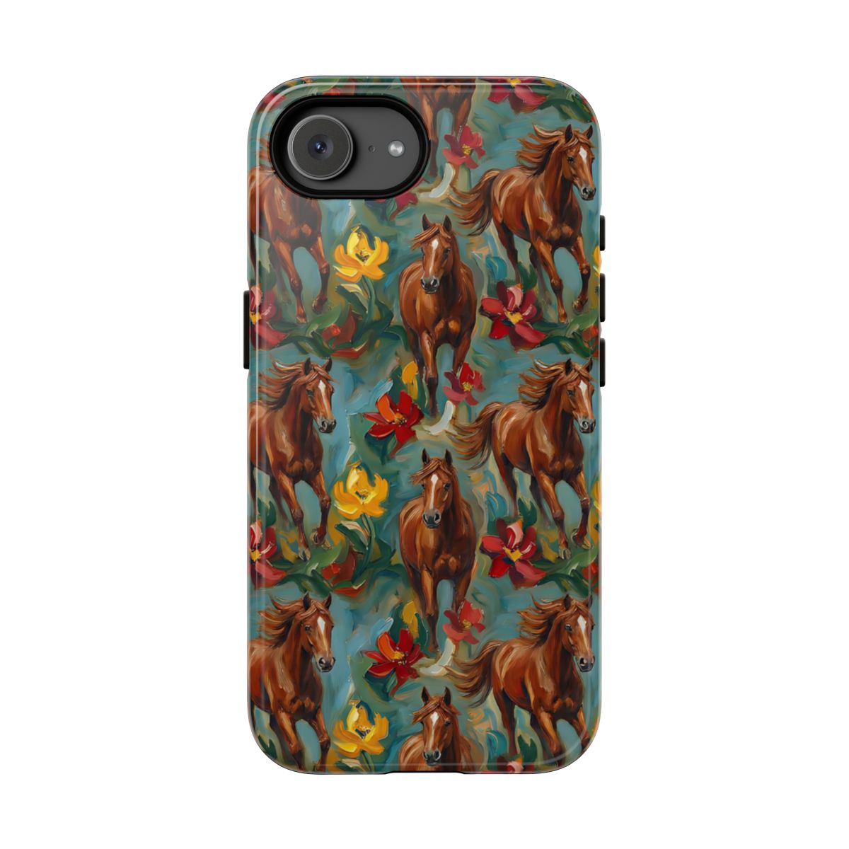 Oil Painted Horses Tough Case - iPhone 16e