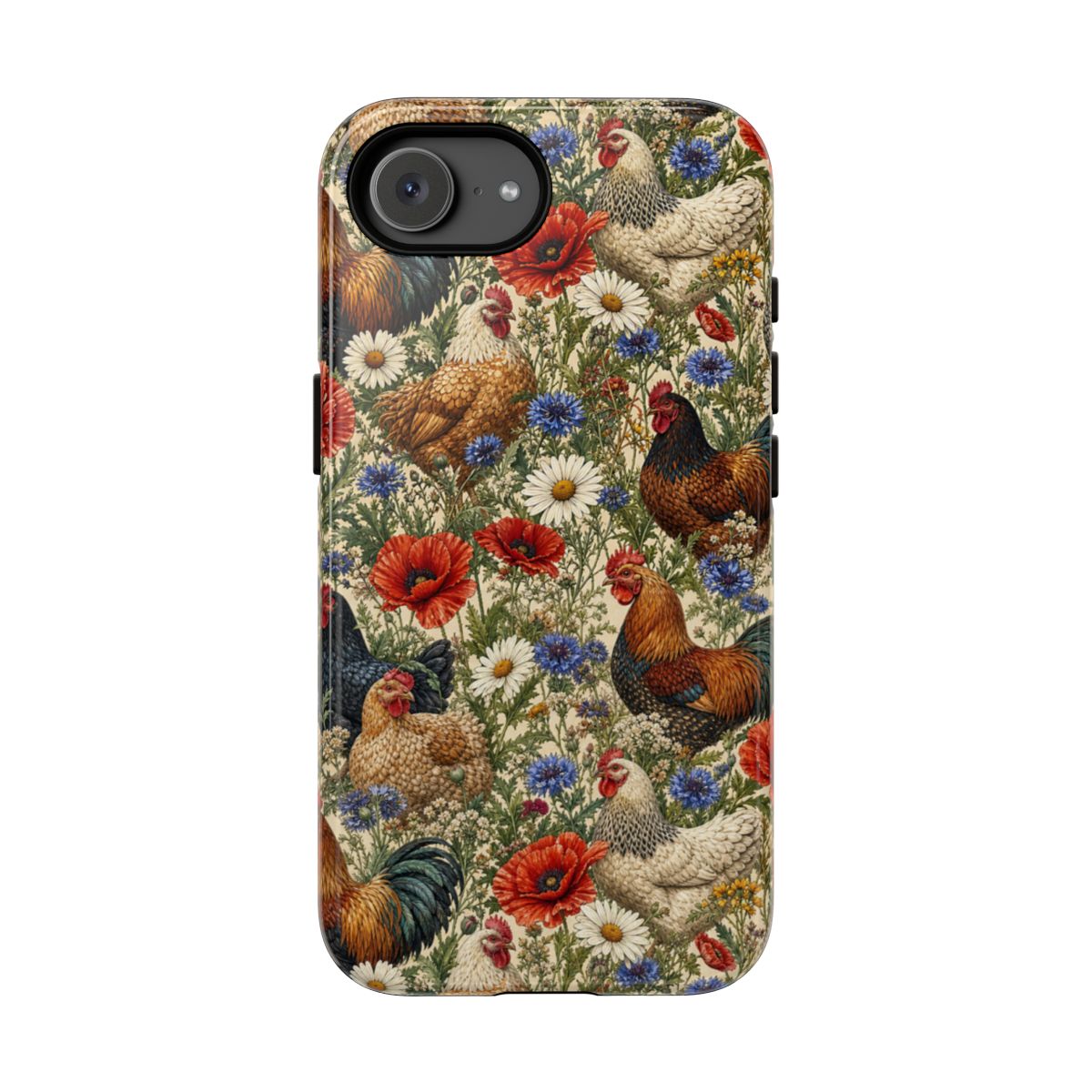 Patriotic Floral Chickens Tough Case - iPhone 16e
