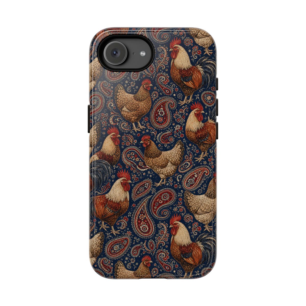 Patriotic Paisley Chickens Tough Case - iPhone 16e