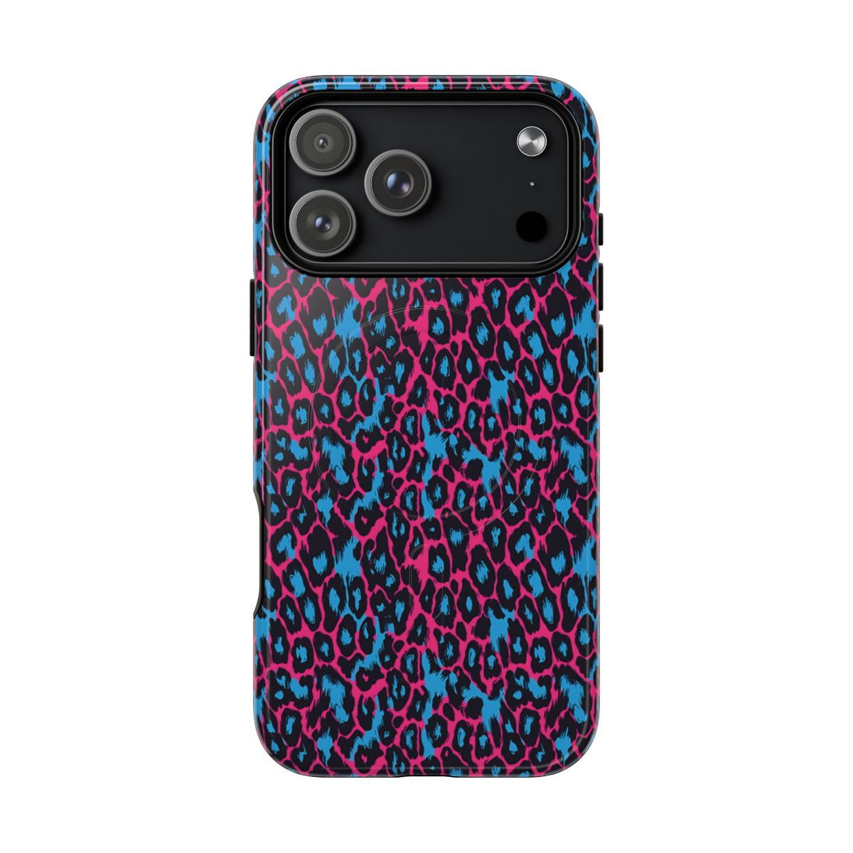 Pink Blue Leopard Magnetic Case