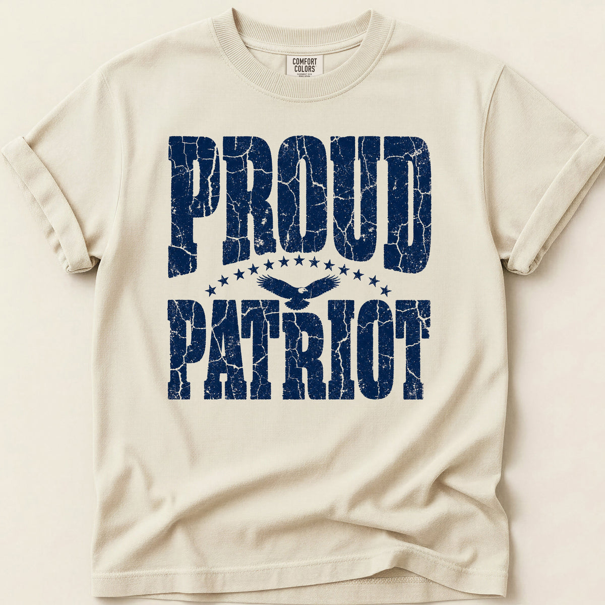 Proud Patriot T-shirt on Ivory