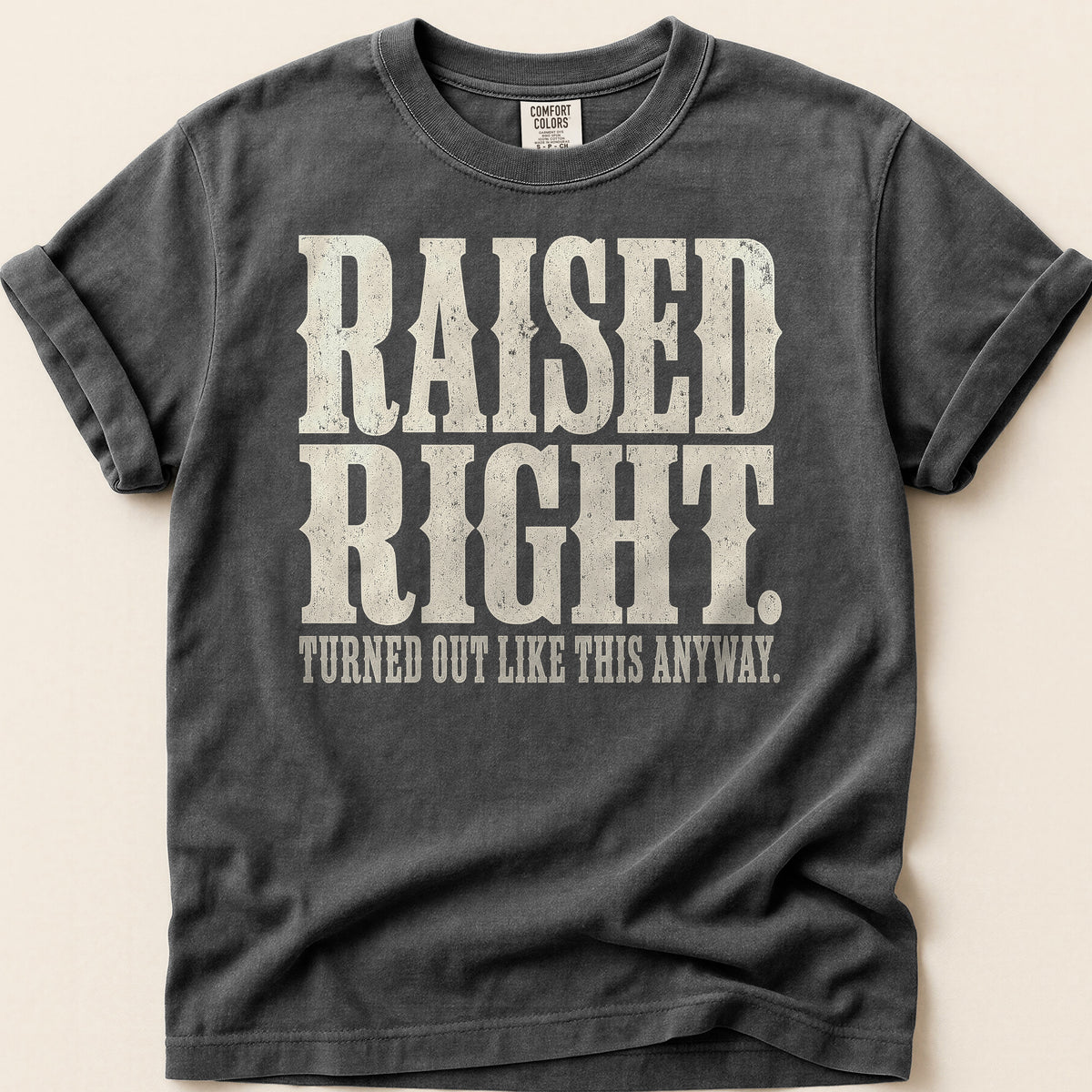 Raised Right T-shirt on Pepper