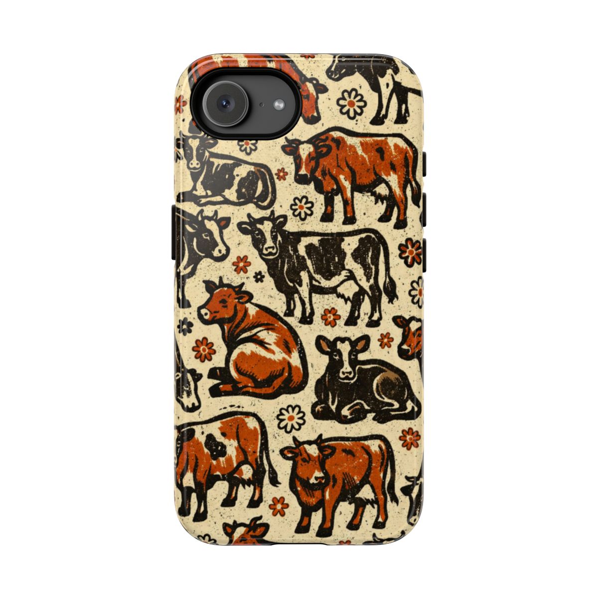 Retro Cows Tough Case - iPhone 16e