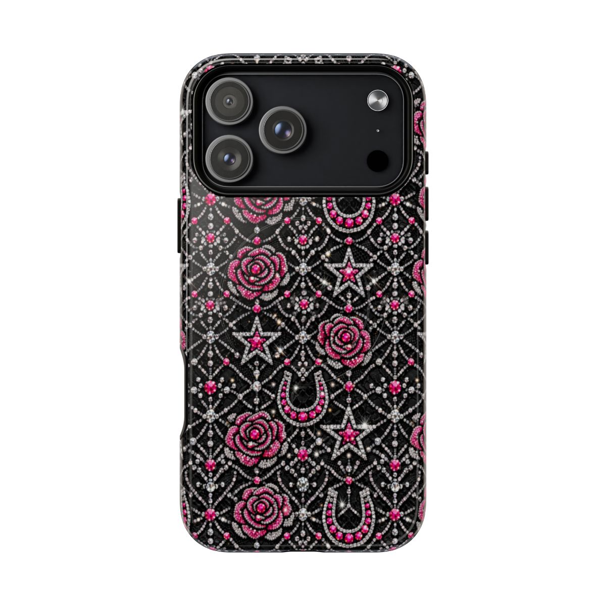 Rhinestone Rose Magnetic Case