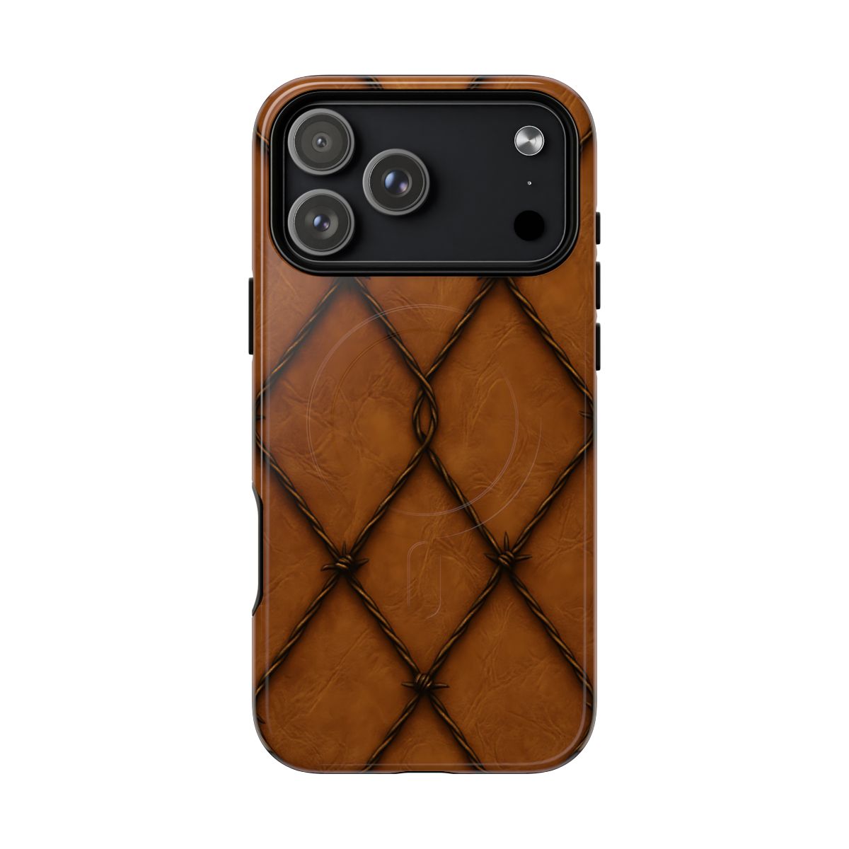 Tan Barbed Wire Grid Magnetic Case