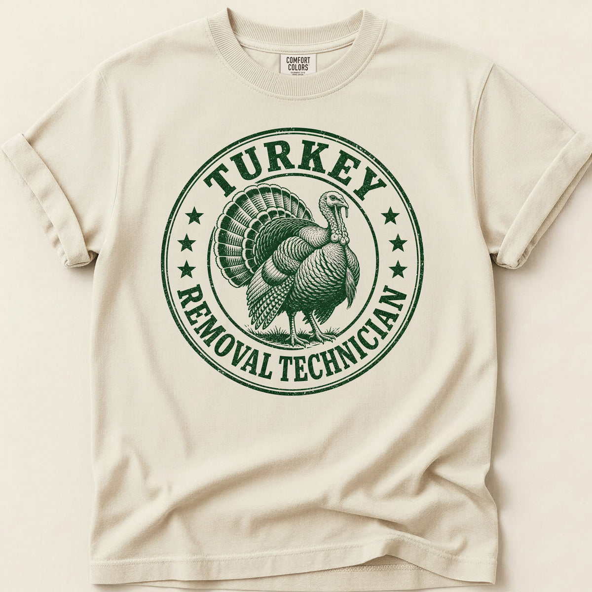 Turkey Removal T-shirt on Ivory