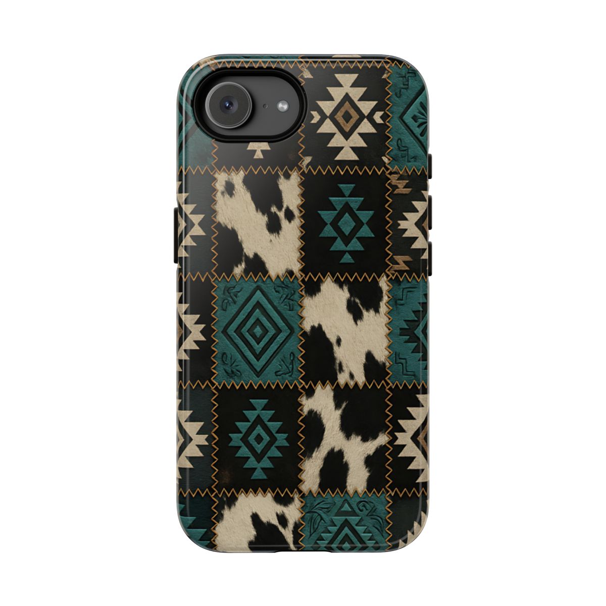 Turquiose Aztec Patchwork Tough Case - iPhone 16e