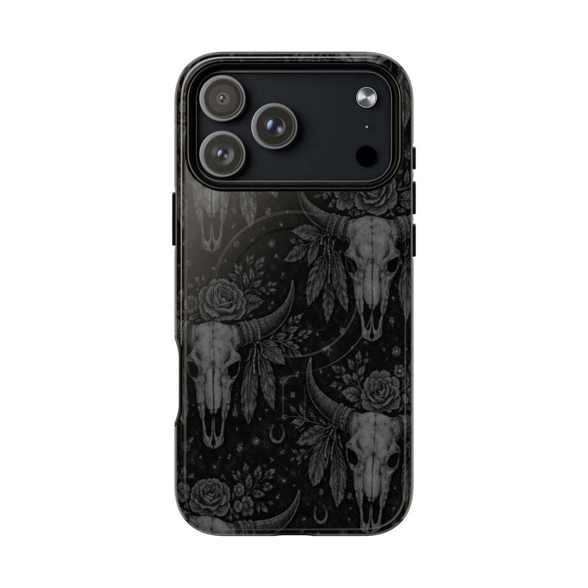 Western Noir Bull Skulls Magnetic Case