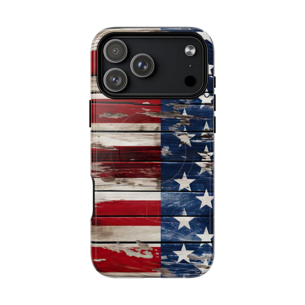 Wood Stars Stripes Magnetic Case
