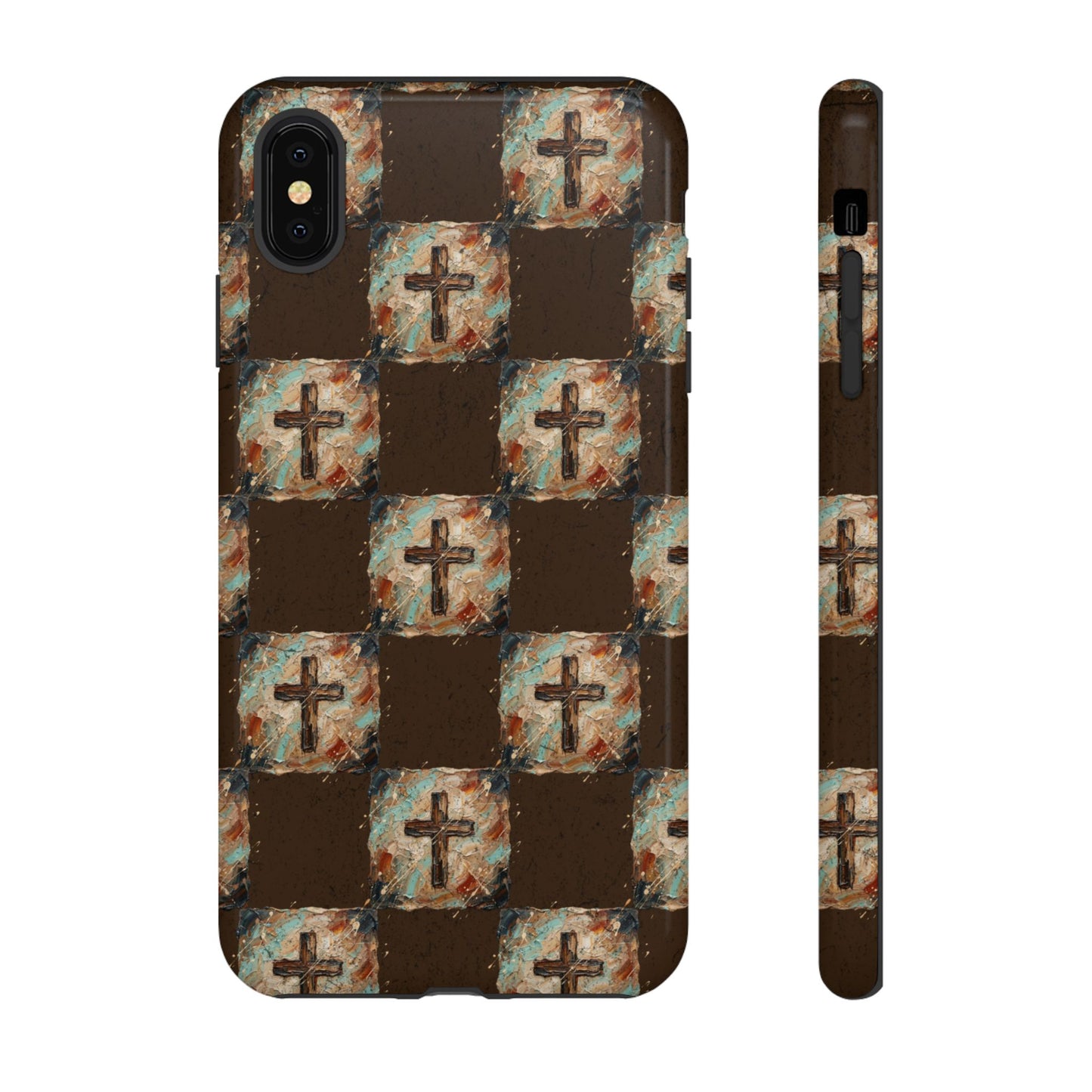 Checker Painted Cross Tough Case