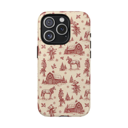 Christmas Toile Magnetic Case