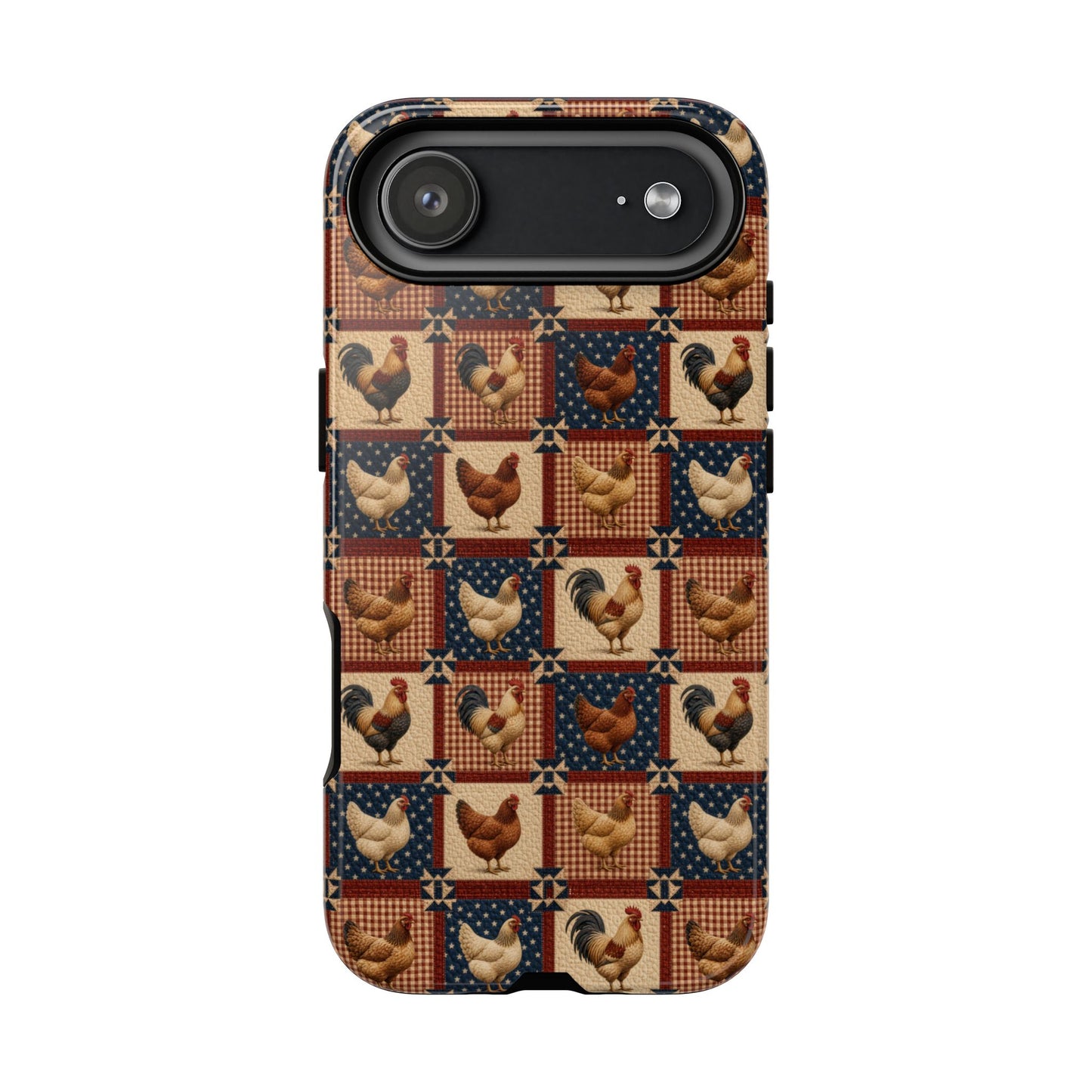 Patriotic Chicken Patchwork Tough Case