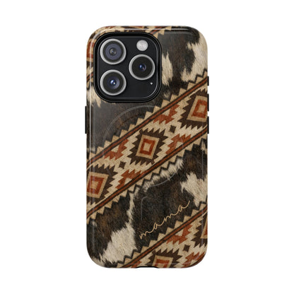 Cowhide Aztec Mama Magnetic Case