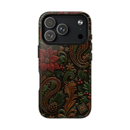Carved Christmas Paisley Magnetic Case