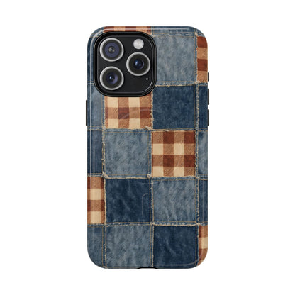 Denim Patchwork Magnetic Case