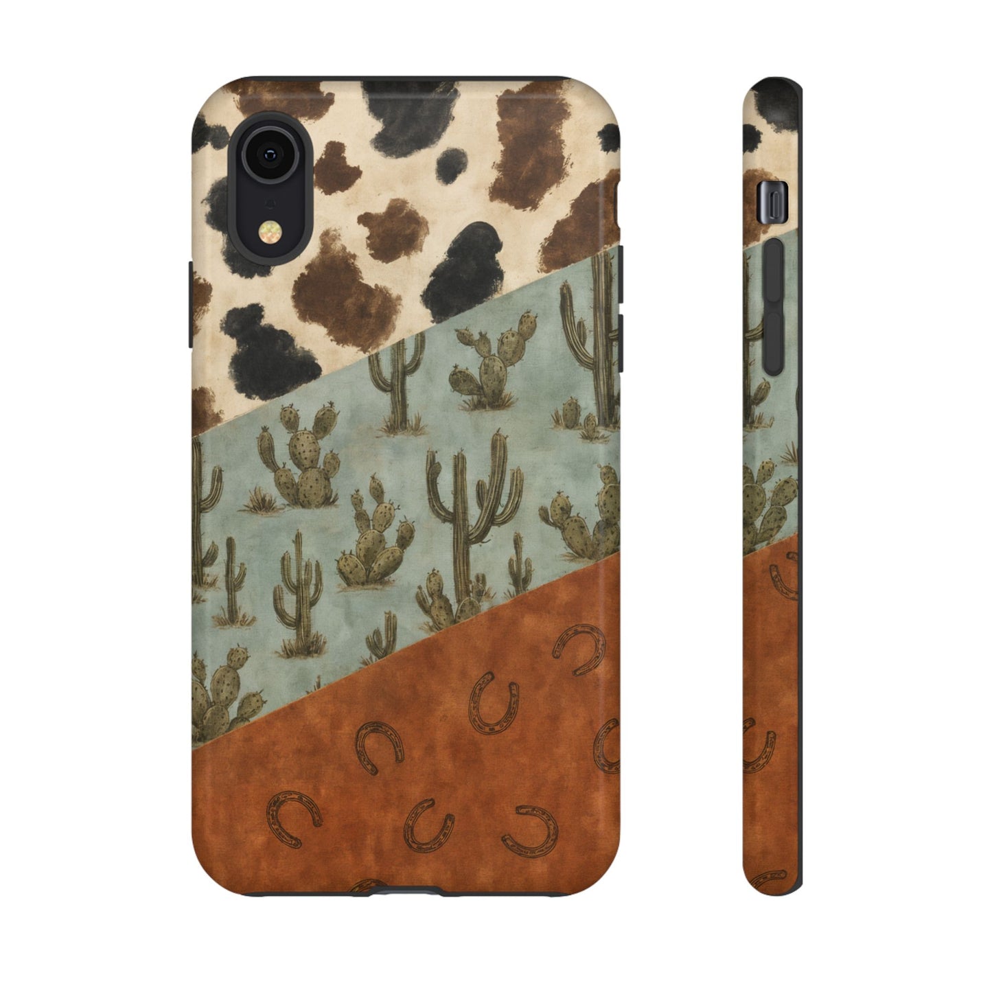 Cowhide Turquoise Cactus Tough Case