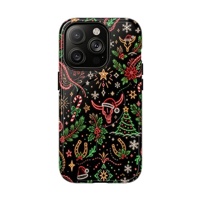 Neon Christmas Skulls Magnetic Case