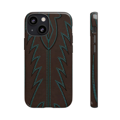 Boot Closeup Brown Turquoise Tough Case