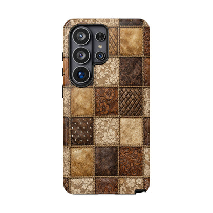Leather Lace Patchwork Tough Case